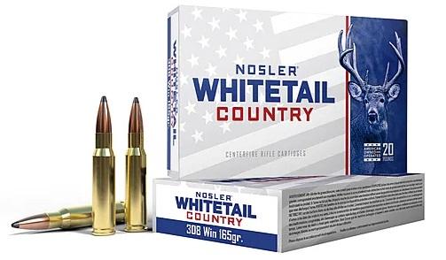 Nosler 40120 Whitetail Country 308Win 165gr Spitzer Boat Tail 20 Per Box/10 Case