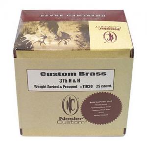 Nosler Ammunition 11930 Custom Brass 375 H and h 25 11930