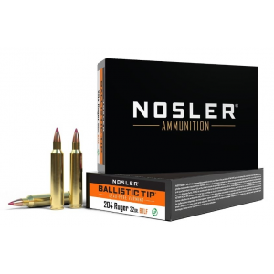 Nosler Lead Free Ballistic Tip Rifle Ammunition .204 Ruger 32gr BT 3975 fps 20/ct