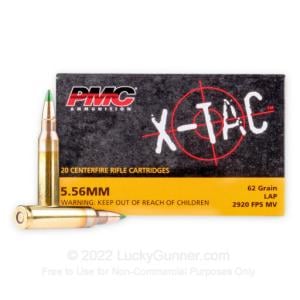 PMC Ammunition X-Tac Brass 5.56 NATO 62-Grain 1000-Rounds GT PM556KC