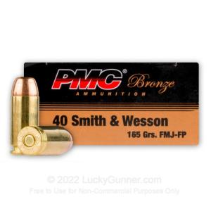 PMC Bronze .40 S&W 165gr FMJ Case of 1000 rds 40D Case