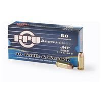 PPU, .40 S&W, JHP, 180 Grain, 50 Rounds