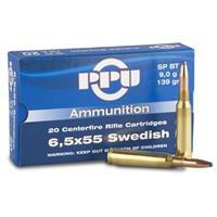 PRVI Partizan 6.5x55 Swedish 139 gr SPBT Ammunition 20rds - PP6.2