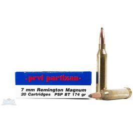 PRVI Partizan 7mm Rem Mag174gr PSP Ammunition 20rds - PP7.72