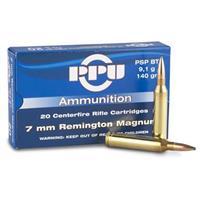 PRVI Partizan 7mm Rem Mag 140gr PSP Ammunition 20rds - PP7.71