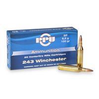 Prvi Partizan Ammunition 243 Winchester 100 Grain Soft Point Box of 20