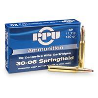 Prvi Partizan Ammunition 30-06 Springfield 180 Grain Soft Point Box of 20