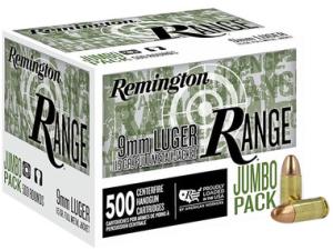 Remington Ammunition R27779 Range Jumbo Pack 9mmLuger 115gr Full Metal Jacket 500/Box