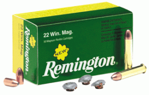Remington Magnum Rimfire Ammunition .22 WMR 40 gr PSP 1910 fps 50/ct