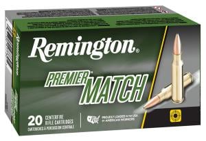 Remington Premier Match Rifle Ammunition .223 Rem 52gr OTM 3200 fps 20/ct