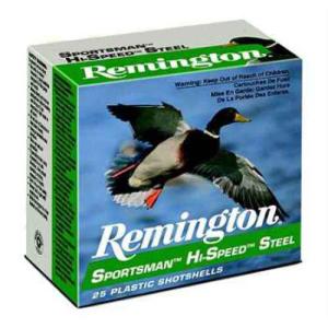 Remington Sportsman Hi-Speed Steel Shotshells 12ga 3 in 1-1/4 oz #1 1400 fps 25/ct
