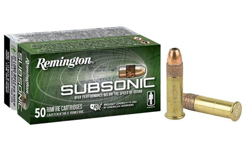 Remington Subsonic Rimfire Ammunition .22 LR 40gr HP 1050 fps 50/ct