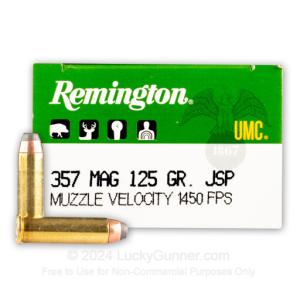Remington UMC .357 Magnum Ammo 125 Grain Jacketed Soft Point 500 Rounds