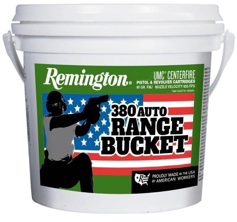 Remington UMC RANGE BUCKET 300RDS 95GR L380APBCA 380 ACP