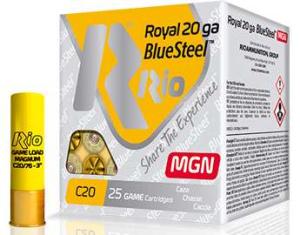 Rio Ammunition RBSM202 Royal BlueSteel Magnum 20 Gauge 3' 1 oz 2 Shot 25 Bx/ 10 Cs