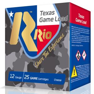Rio Ammunition TG368TX Top Game Texas Game Load 12 Gauge 2.75' 1-1/4 oz 8 Shot 25 Bx/ 10 Cs