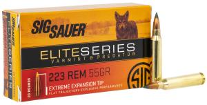 SIG Sauer Varmint & Predator Rifle Ammunition .223 Rem 55gr PT 3340 fps 20/ct