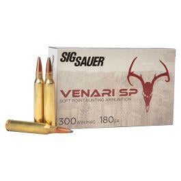 SIG Sauer Venari SP .300 Winchester Magnum 180 Grain Soft-Point Hunting Ammo