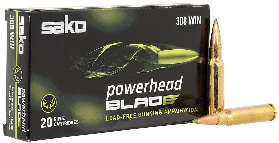 Sako Powerhead Blade .308 Win 162 gr LFBT 20rds Rifle Ammo for Environmentally-Friendly Precision - JASPHB308W162B