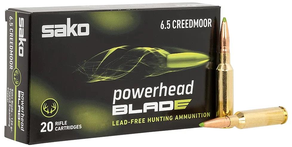 Sako Powerhead Blade 6.5 Creedmoor 120 gr LFBT 20rds Rifle Ammo for Precision Lead-Free and Target Shooting - JASPHB65CM120B