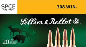 Sellier & Bellot .308 Winchester 180 Grain SPCE Centerfire Rifle Ammo