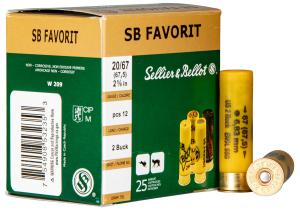 Sellier & Bellot S&B Buckshot 20ga #2 2.75 25rd