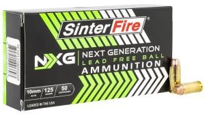 SinterFire 10mm Auto Ammunition Next Generation NXG 10mm Auto 125 Gr Lead Free Ball SF10125NXG
