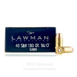 Speer 40 cal Ammo - 1000 Rounds of 180 Grain TMJ Ammunition 53880