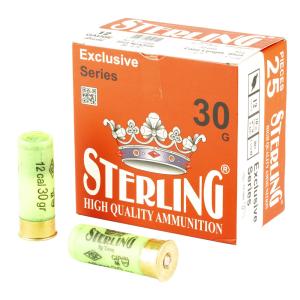 Sterling Exclusive 12 Gauge 2-3/4" #6 Bird 1-1/6 oz 25rds Shotshell - High-Quality Birdshot for Hunting - 8698779950620