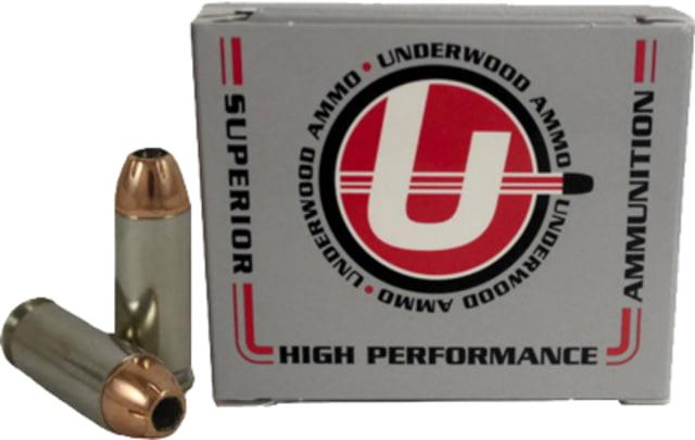 Underwood Ammo 10mm Auto 200 Grain Jacketed Hollow Point Nickel Plated Brass Cased Pistol Ammo 20 Rounds 247