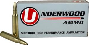 Underwood Ammo .270 Winchester 127 Grain Solid Monolithic Hollow Point Nickel Plated Brass Cased Rifle Ammo 20 Rounds 560