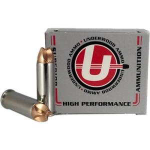 Underwood Ammo .44 Remington Magnum 160 Grain Solid Monolithic Nickel Plated Brass Cased Pistol Ammo 20 Rounds 902