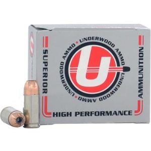 Underwood Ammo .44 Remington Magnum 240 Grain Jacketed Hollow Point Nickel Plated Brass Cased Pistol Ammo 20 Rounds 327