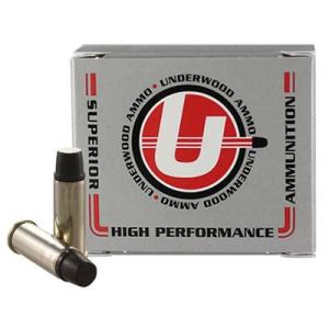 Underwood Ammo .44 Special 255 Grain Coated Hard Cast Nickel Plated Brass Cased Pistol Ammo 20 Rounds 737