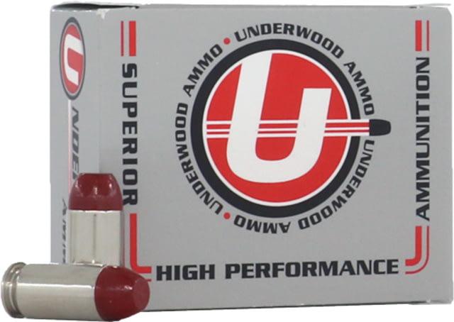 Underwood Ammo .45 ACP +P 255 Grain Coated Hard Cast Nickel Plated Brass Cased Pistol Ammo 20 Rounds 727