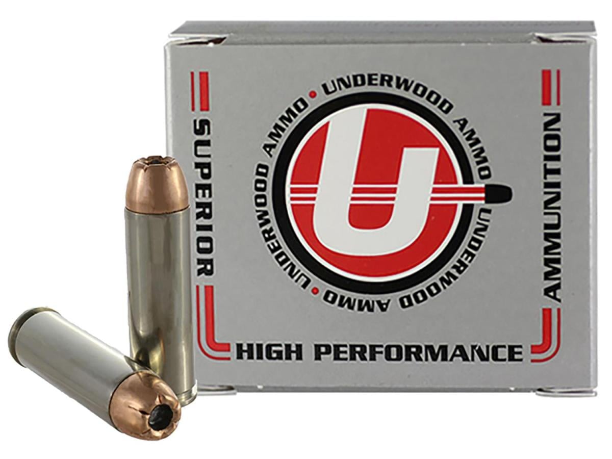 Underwood Ammo .500 S&W Magnum 350 Grain Jacketed Hollow Point Nickel Plated Brass Cased Pistol Ammo 20 Rounds 348