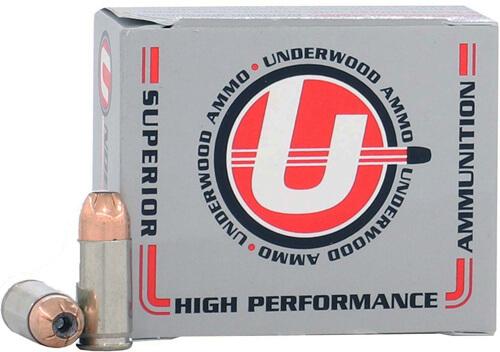 Underwood Ammo 9mm Luger +P+ 115 Grain Jacketed Hollow Point Nickel Plated Brass Cased Pistol Ammo 20 Rounds 112