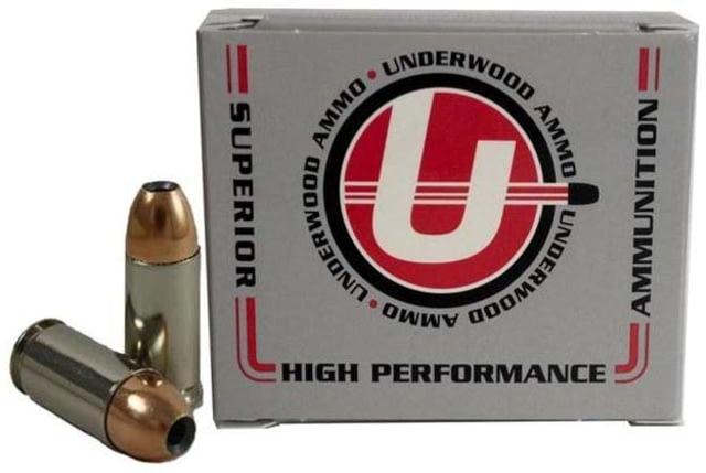 Underwood Ammo 9mm Luger +P+ 124 Grain Jacketed Hollow Point Nickel Plated Brass Cased Pistol Ammo 20 Rounds 113
