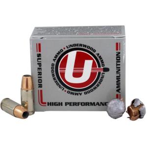 Underwood Ammo 9mm Luger +P+ 147 Grain Jacketed Hollow Point Nickel Plated Brass Cased Pistol Ammo 20 Rounds 138