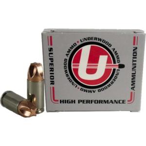 Underwood Ammo 9mm Luger +P 68 Grain Xtreme Defender Solid Monolithic Nickel Plated Brass Cased Pistol Ammo 20 Rounds 864