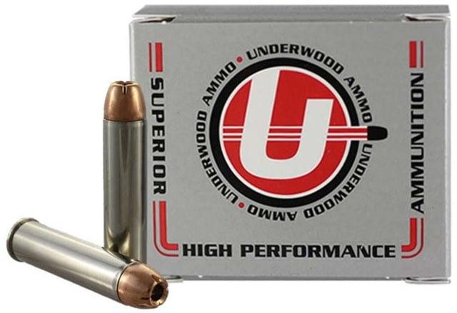 Underwood Ammo Underwood Ammo .460 S&W Magnum 300 Grain Jacketed Hollow Point Nickel Plated Brass Cased Pistol Ammo 20 Rounds 345
