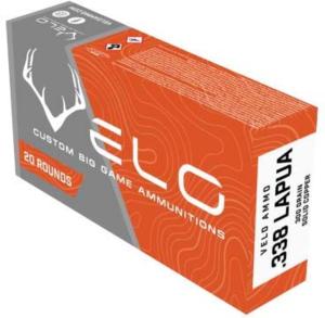 VELO .338 Lapua Magnum 300 Grain Copper Solid Brass Cased Rifle Ammo, 20 Rounds, M338LC300-B M338LC300B