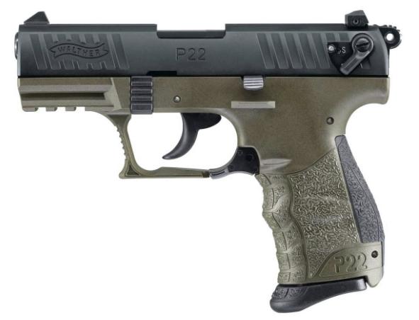 Walther P22 Military Green 5120315 22 LR 10+1 3.42"