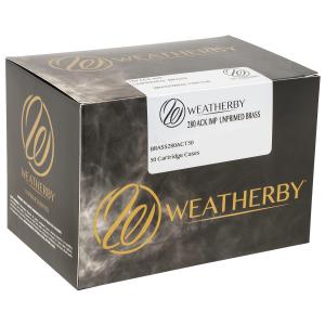 Weatherby BRASS280ACT50 Unprimed Cases 280 ACKLEY Rifle Brass 50 Per Box BRASS280ACT50