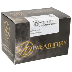 Weatherby BRASS65PCT50 Unprimed Cases 6.5 PRC Rifle Brass 50 Per Box BRASS65PCT50