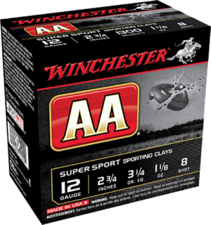 Winchester AA Super Sport Sporting Clays Ammunition 12 Gauge 2-3/4" 1-1/8 oz #9 Shot Case of 250 (10 Boxes of 25)