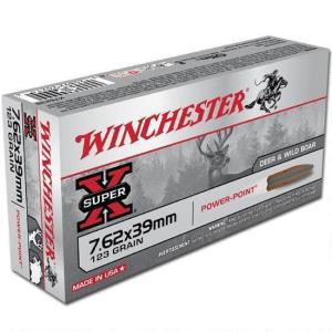 Winchester Power Point 7.62x39mm Ammunition 200 Rounds 123 Grain JSP 2365 fps X76239