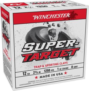 Winchester Super-Target 1250 12 Gauge Ammo 2-3/4" #8 Lead Shot 1 oz Box of 25