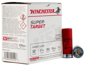 Winchester Super-Target Shotshells 12 ga 2-3/4" 1 oz 1150 fps #7.5 25/ct