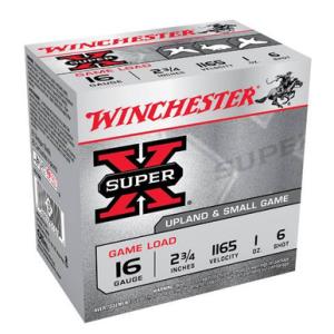 Winchester Super-X 16 Gaufe Ammo 2-3/4" #6 Shot 1 Oz 250 Rounds